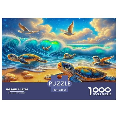 Meeresschildkröte Puzzles 1000 Teile Schwer Puzzle Spielzeug Pädagogisches Spiel Impossible Herausforderung Spielzeug Für Erwachsene Und Kinder Ab 14 Jahren 70x50cm/1000pcs von UNRXJZLVM