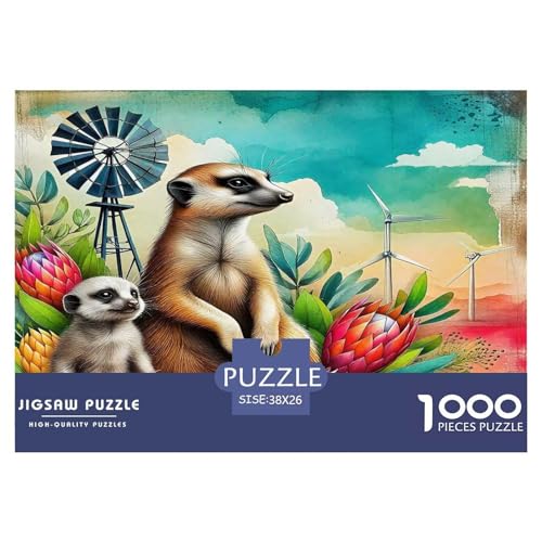 Meerkat Puzzles 1000 Teile Schwer Puzzle Spielzeug Lernspiel Impossible Herausforderungsspielzeug Für Erwachsene Und Kinder Ab 12 Jahren 38x26cm/1000pcs Meerkat Puzzles 1000 Teile Schwer Puzzle Spielzeug Lernspiel Impossible Herausforderungsspielzeug Für Erwachsene Und Kinder Ab 12 Jahren 38x26cm/1000pcs von UNRXJZLVM