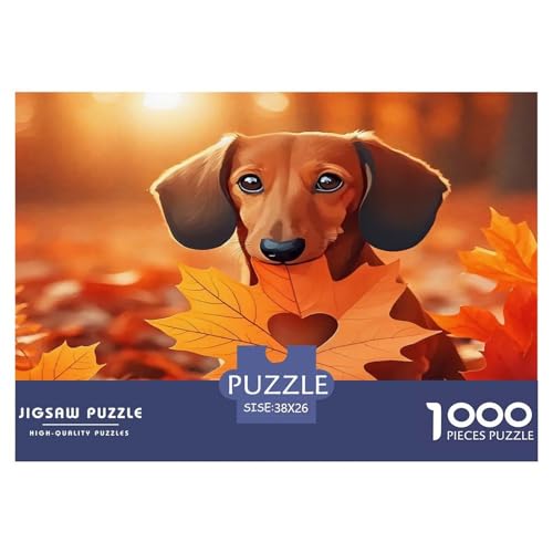 Netter Hund Puzzle 1000 Teile Schwer Puzzle Spielzeug Lernspiel Impossible Herausforderung Spielzeug Für Erwachsene Und Kinder Ab 12 Jahren 38x26cm/1000pcs von UNRXJZLVM
