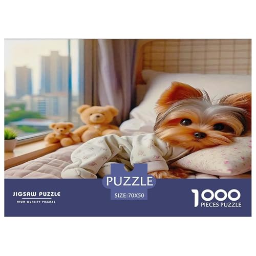 Netter Hund Puzzle 1000 Teile Schwer Puzzle Spielzeug Pädagogisches Spiel Impossible Herausforderung Spielzeug Für Erwachsene Und Kinder Ab 12 Jahren 70x50cm/1000pcs von UNRXJZLVM