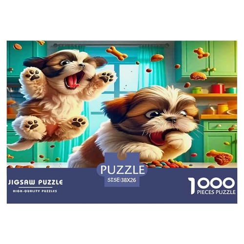 Netter Hund Puzzle 1000-teilige Schwer Puzzle Spielzeug Lernspiel Impossible Herausforderung Spielzeug Für Erwachsene Und Kinder Ab 14 Jahren 38x26cm/1000pcs Netter Hund Puzzle 1000-teilige Schwer Puzzle Spielzeug Lernspiel Impossible Herausforderung Spielzeug Für Erwachsene Und Kinder Ab 14 Jahren 38x26cm/1000pcs von UNRXJZLVM