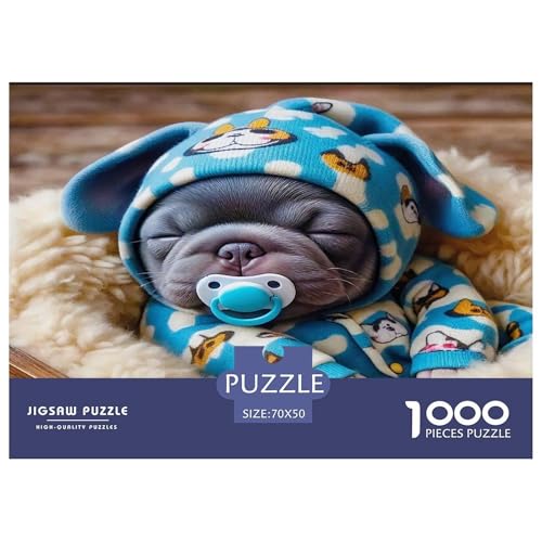 Netter Hund Puzzle 1000-teilige Schwer Puzzle Spielzeug Lernspiel Impossible Herausforderungsspielzeug Für Erwachsene Und Kinder Ab 14 Jahren 70x50cm/1000pcs von UNRXJZLVM