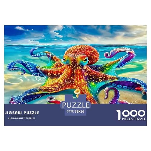 Octopus Puzzle 1000 Teile Schwer Puzzle Spielzeug Lernspiel Impossible Herausforderung Spielzeug Für Erwachsene Kinder 38x26cm/1000pcs von UNRXJZLVM
