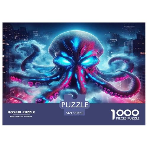 Octopus Puzzle 1000 Teile Schwer Puzzle Spielzeug Lernspiel Impossible Herausforderung Spielzeug Für Erwachsene Kinder 70x50cm/1000pcs von UNRXJZLVM