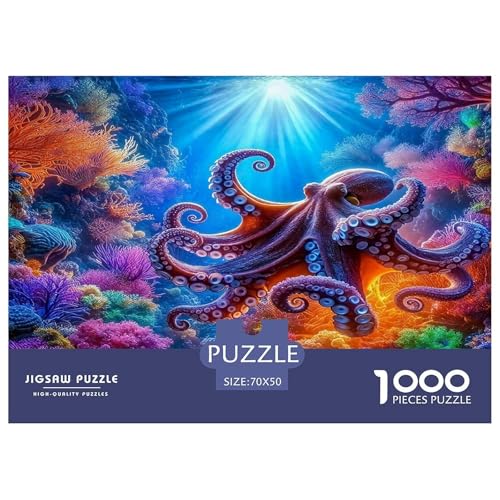 Octopus Puzzles 1000 Teile Schwer Puzzle Spielzeug Lernspiel Impossible Herausforderung Spielzeug Für Erwachsene Und Kinder Ab 14 Jahren 70x50cm/1000pcs von UNRXJZLVM
