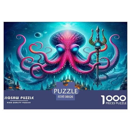 Octopus Puzzles 1000 Teile Schwer Puzzle Spielzeug Lernspiel Impossible Herausforderung Spielzeug Für Erwachsene Und Kinder in Bewährter 38x26cm/1000pcs von UNRXJZLVM