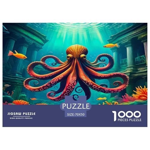 Octopus Puzzles 1000 Teile Schwer Puzzle Spielzeug Pädagogisches Spiel Impossible Herausforderung Spielzeug Für Erwachsene Und Kinder Ab 14 Jahren 70x50cm/1000pcs von UNRXJZLVM