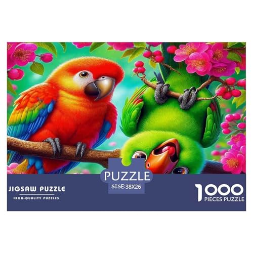 Papagei Puzzle 1000 Teile Schwer Puzzle Spielzeug Lernspiel Impossible Herausforderung Spielzeug Für Erwachsene Kinder 38x26cm/1000pcs von UNRXJZLVM