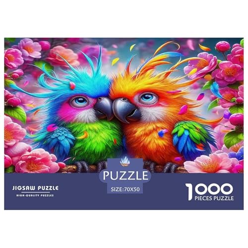 Papagei Puzzle 1000 Teile Schwer Puzzle Spielzeug Pädagogisches Spiel Impossible Herausforderungsspielzeug Für Erwachsene Kinder 70x50cm/1000pcs von UNRXJZLVM
