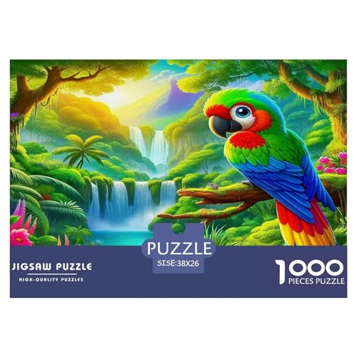 Papagei Puzzle 1000-teilige Schwer Puzzle Spielzeug Pädagogisches Spiel Impossible Herausforderungsspielzeug Für Erwachsene Kinder 38x26cm/1000pcs von UNRXJZLVM