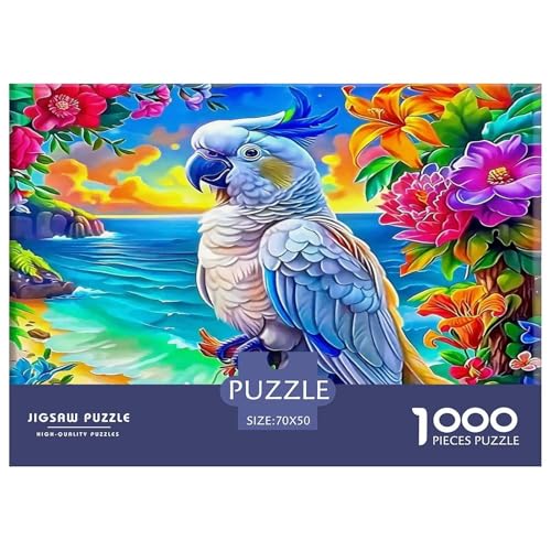 Papagei Puzzle 1000-teilige Schwer Puzzle Spielzeug Pädagogisches Spiel Impossible Herausforderungsspielzeug Für Erwachsene Und Kinder Ab 14 Jahren 70x50cm/1000pcs von UNRXJZLVM