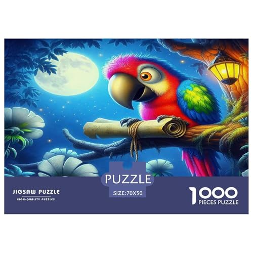 Papagei Puzzle 1000-teilige Schwer Puzzle Spielzeug Pädagogisches Spiel Impossible Herausforderungsspielzeug Für Erwachsene Und Kinder Ab 14 Jahren 70x50cm/1000pcs von UNRXJZLVM