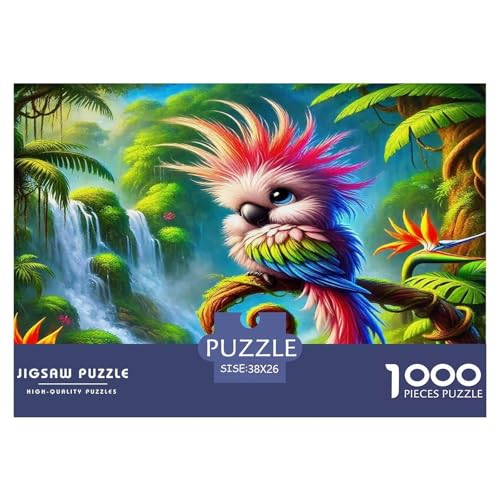 Papagei Puzzles 1000 Teile Schwer Puzzle Spielzeug Lernspiel Impossible Herausforderung Spielzeug Für Erwachsene Kinder 38x26cm/1000pcs von UNRXJZLVM