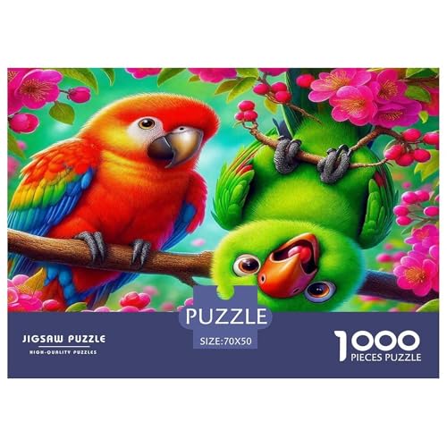 Papagei Puzzles 1000 Teile Schwer Puzzle Spielzeug Pädagogisches Spiel Impossible Herausforderungsspielzeug Für Erwachsene Kinder 70x50cm/1000pcs von UNRXJZLVM