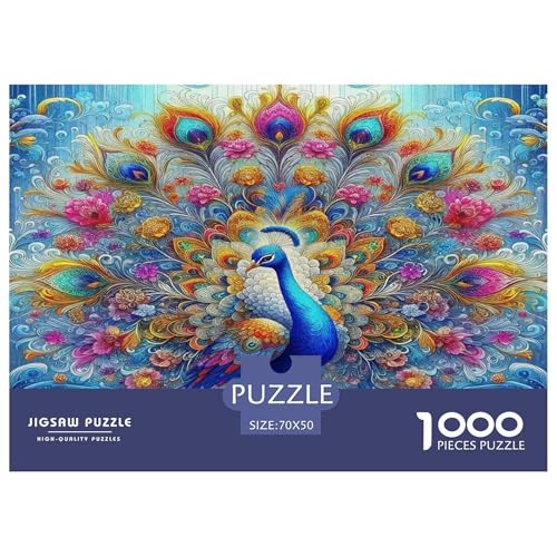 Pfauen Puzzles 1000 Teile Schwer Puzzle Spielzeug Lernspiel Impossible Herausforderungsspielzeug Für Erwachsene Und Kinder Ab 14 Jahren 70x50cm/1000pcs von UNRXJZLVM