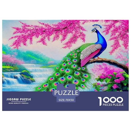 Pfauen Puzzles 1000 Teile Schwer Puzzle Spielzeug Pädagogisches Spiel Impossible Herausforderungsspielzeug Für Erwachsene Kinder 70x50cm/1000pcs von UNRXJZLVM