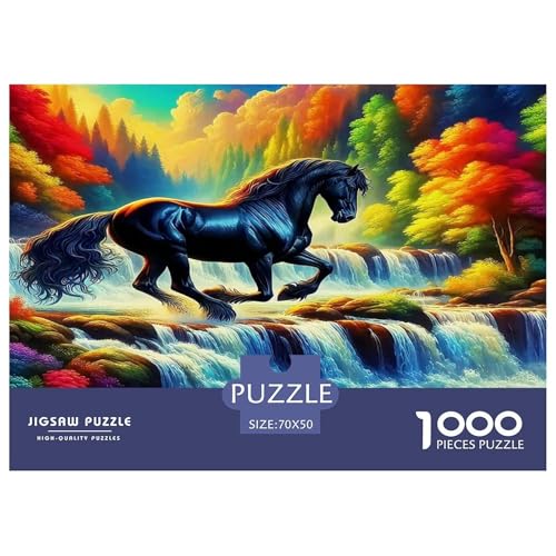 Pferd Puzzle 1000 Teile Schwer Puzzle Spielzeug Lernspiel Impossible Herausforderung Spielzeug Für Erwachsene Kinder 70x50cm/1000pcs von UNRXJZLVM