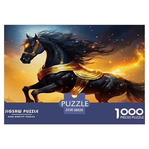 Pferd Puzzle 1000 Teile Schwer Puzzle Spielzeug Lernspiel Impossible Herausforderung Spielzeug Für Erwachsene Und Kinder in Bewährter 38x26cm/1000pcs von UNRXJZLVM