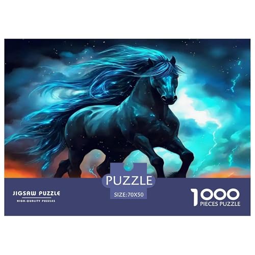 Pferd Puzzle 1000 Teile Schwer Puzzle Spielzeug Lernspiel Impossible Herausforderungsspielzeug Für Erwachsene Kinder 70x50cm/1000pcs von UNRXJZLVM