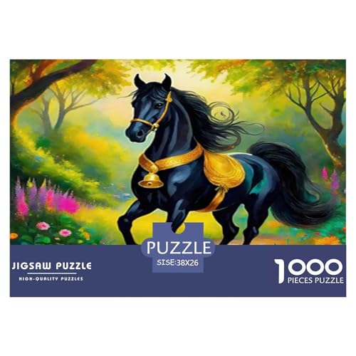 Pferd Puzzle 1000 Teile Schwer Puzzle Spielzeug Lernspiel Impossible Herausforderungsspielzeug Für Erwachsene Und Kinder Ab 12 Jahren 38x26cm/1000pcs von UNRXJZLVM