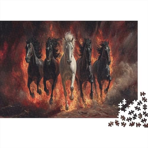 Pferd Puzzle 1000 Teile Schwer Puzzle Spielzeug Pädagogisches Spiel Impossible Herausforderung Spielzeug Für Erwachsene Und Kinder Ab 12 Jahren 1000pcs (75x50cm) von UNRXJZLVM
