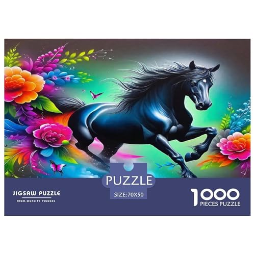 Pferd Puzzle 1000 Teile Schwer Puzzle Spielzeug Pädagogisches Spiel Impossible Herausforderung Spielzeug Für Erwachsene Und Kinder in Bewährter 70x50cm/1000pcs von UNRXJZLVM