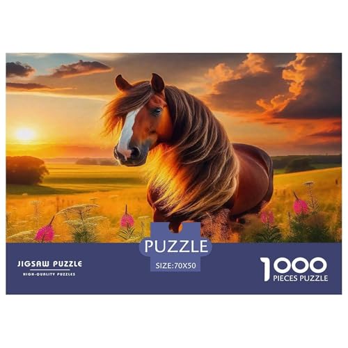 Pferd Puzzle 1000 Teile Schwer Puzzle Spielzeug Pädagogisches Spiel Impossible Herausforderungsspielzeug Für Erwachsene Kinder 70x50cm/1000pcs von UNRXJZLVM