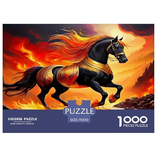 Pferd Puzzle 1000-teilige Schwer Puzzle Spielzeug Pädagogisches Spiel Impossible Herausforderungsspielzeug Für Erwachsene Und Kinder Ab 12 Jahren 70x50cm/1000pcs von UNRXJZLVM