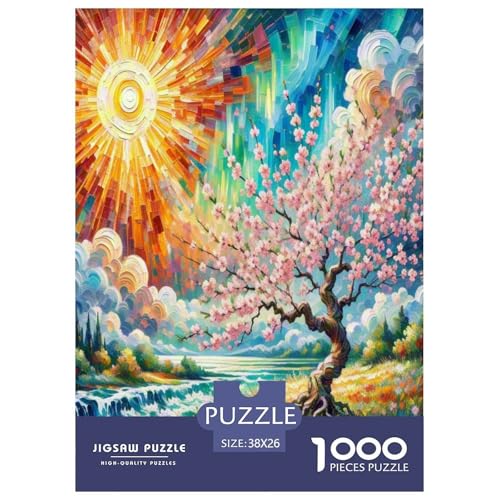 Pfirsichblüte Puzzle 1000 Teile Schwer Puzzle Spielzeug Pädagogisches Spiel Impossible Herausforderungsspielzeug Für Erwachsene Und Kinder Ab 14 Jahren 38x26cm/1000pcs von UNRXJZLVM