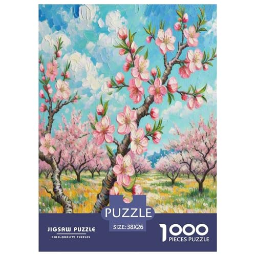 Pfirsichblüte Puzzles 1000 Teile Schwer Puzzle Spielzeug Lernspiel Impossible Herausforderungsspielzeug Für Erwachsene Und Kinder in Bewährter 38x26cm/1000pcs von UNRXJZLVM