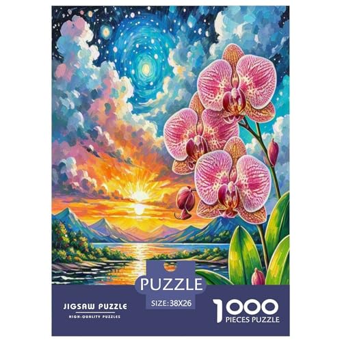 Phalaenopsis Orchideeee Puzzle 1000 Teile Schwer Puzzle Spielzeug Lernspiel Impossible Herausforderung Spielzeug Für Erwachsene Kinder 38x26cm/1000pcs von UNRXJZLVM