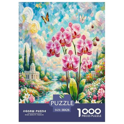 Phalaenopsis Orchideeee Puzzles 1000 Teile Schwer Puzzle Spielzeug Lernspiel Impossible Herausforderung Spielzeug Für Erwachsene Kinder 38x26cm/1000pcs von UNRXJZLVM