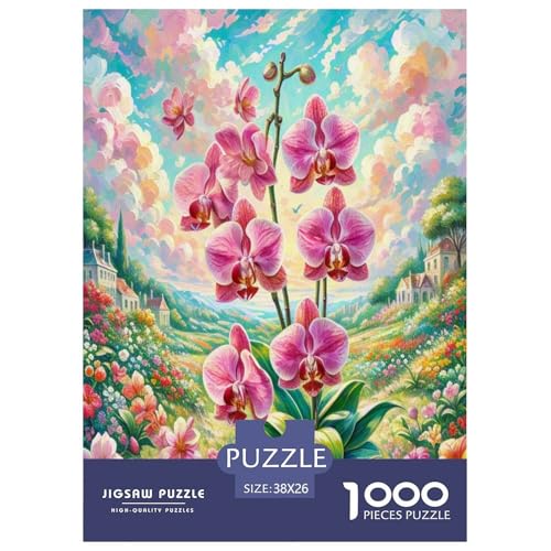 Phalaenopsis Orchideeee Puzzles 1000 Teile Schwer Puzzle Spielzeug Lernspiel Impossible Herausforderungsspielzeug Für Erwachsene Kinder 38x26cm/1000pcs von UNRXJZLVM