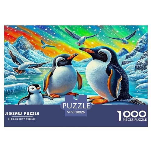 Pinguin Puzzle 1000 Teile Schwer Puzzle Spielzeug Lernspiel Impossible Herausforderungsspielzeug Für Erwachsene Kinder 38x26cm/1000pcs von UNRXJZLVM
