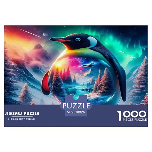 Pinguin Puzzle 1000 Teile Schwer Puzzle Spielzeug Lernspiel Impossible Herausforderungsspielzeug Für Erwachsene Kinder 38x26cm/1000pcs von UNRXJZLVM