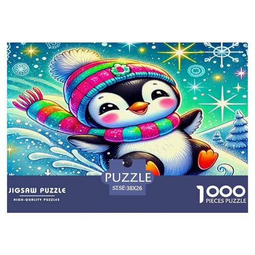 Pinguin Puzzle 1000 Teile Schwer Puzzle Spielzeug Pädagogisches Spiel Impossible Herausforderungsspielzeug Für Erwachsene Kinder 38x26cm/1000pcs von UNRXJZLVM
