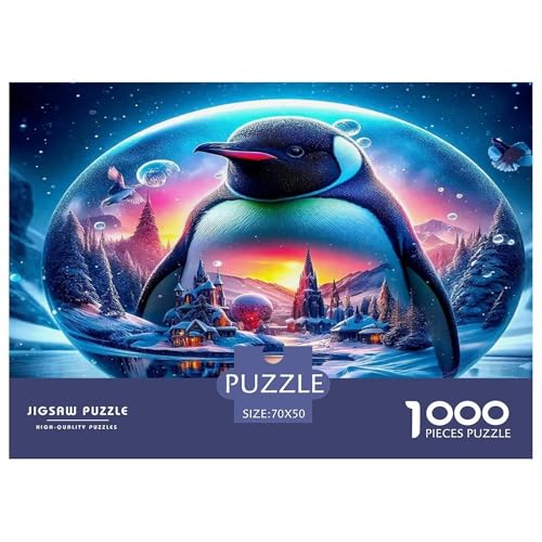 Pinguin Puzzle 1000 Teile Schwer Puzzle Spielzeug Pädagogisches Spiel Impossible Herausforderungsspielzeug Für Erwachsene Kinder 70x50cm/1000pcs von UNRXJZLVM