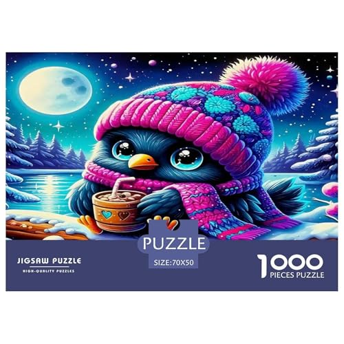 Pinguin Puzzle 1000-teilige Schwer Puzzle Spielzeug Lernspiel Impossible Herausforderung Spielzeug Für Erwachsene Kinder 70x50cm/1000pcs von UNRXJZLVM