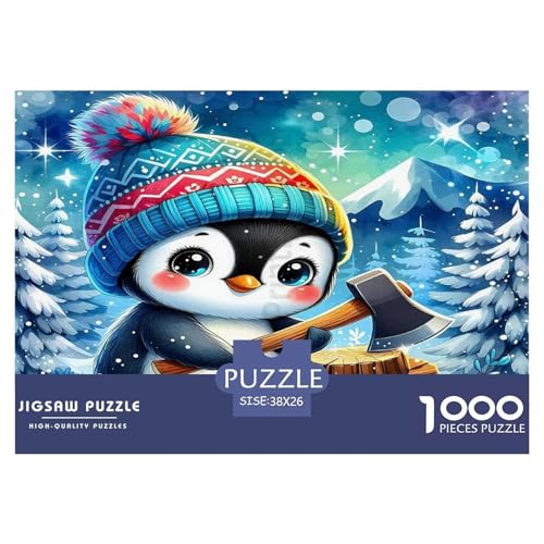 Pinguin Puzzle 1000-teilige Schwer Puzzle Spielzeug Lernspiel Impossible Herausforderungsspielzeug Für Erwachsene Und Kinder Ab 14 Jahren 38x26cm/1000pcs von UNRXJZLVM