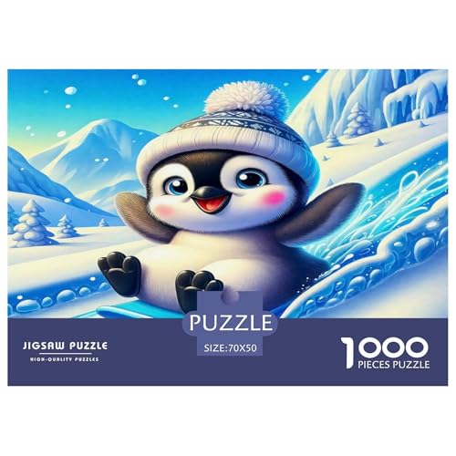 Pinguin Puzzle 1000-teilige Schwer Puzzle Spielzeug Pädagogisches Spiel Impossible Herausforderungsspielzeug Für Erwachsene Kinder 70x50cm/1000pcs von UNRXJZLVM