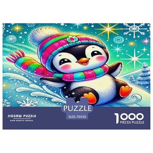 Pinguin Puzzles 1000 Teile Schwer Puzzle Spielzeug Lernspiel Impossible Herausforderung Spielzeug Für Erwachsene Kinder 70x50cm/1000pcs von UNRXJZLVM
