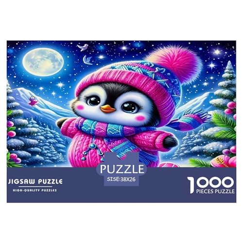 Pinguin Puzzles 1000 Teile Schwer Puzzle Spielzeug Pädagogisches Spiel Impossible Herausforderung Spielzeug Für Erwachsene Kinder 38x26cm/1000pcs von UNRXJZLVM