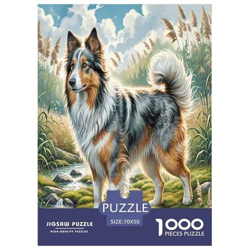Polish Lowland Schafedog Puzzles 1000-teilige Schwer Puzzle Spielzeug Lernspiel Impossible Herausforderungsspielzeug Für Erwachsene Und Kinder in Bewährter 70x50cm/1000pcs von UNRXJZLVM