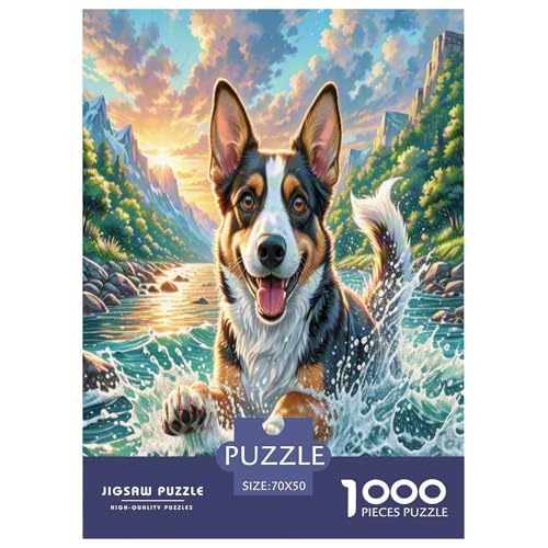 Portugiesischer WassErhund Puzzles 1000 Teile Schwer Puzzle Spielzeug Lernspiel Impossible Herausforderung Spielzeug Für Erwachsene Kinder 70x50cm/1000pcs von UNRXJZLVM