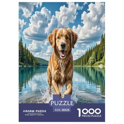 Portugiesischer WassErhund Puzzles 1000 Teile Schwer Puzzle Spielzeug Lernspiel Impossible Herausforderungsspielzeug Für Erwachsene Kinder 38x26cm/1000pcs von UNRXJZLVM