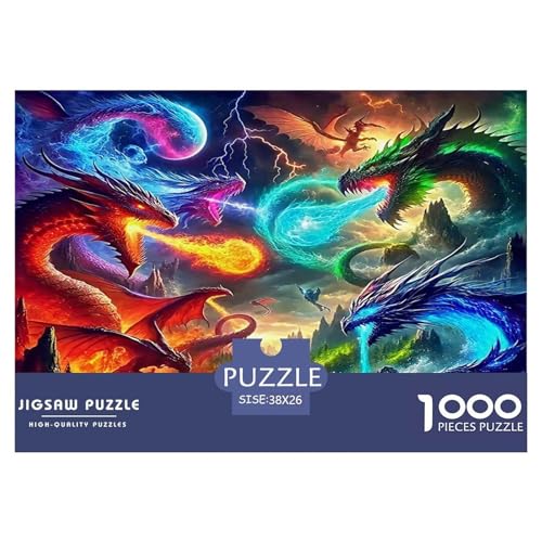 Pterosaurus Puzzles 1000 Teile Schwer Puzzle Spielzeug Lernspiel Impossible Herausforderungsspielzeug Für Erwachsene Und Kinder Ab 14 Jahren 38x26cm/1000pcs von UNRXJZLVM