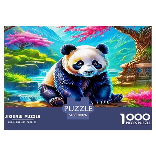 Riesenpanda Puzzle 1000 Teile Schwer Puzzle Spielzeug Pädagogisches Spiel Impossible Herausforderungsspielzeug Für Erwachsene Kinder 38x26cm/1000pcs von UNRXJZLVM