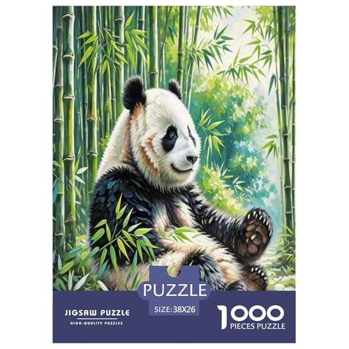 Riesenpanda Puzzle 1000 Teile Schwer Puzzle Spielzeug Pädagogisches Spiel Impossible Herausforderungsspielzeug Für Erwachsene Und Kinder Ab 14 Jahren 38x26cm/1000pcs von UNRXJZLVM