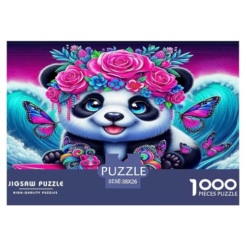 Riesenpanda Puzzles 1000 Teile Schwer Puzzle Spielzeug Lernspiel Impossible Herausforderungsspielzeug Für Erwachsene Kinder 38x26cm/1000pcs von UNRXJZLVM