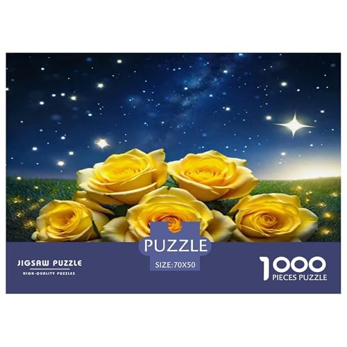 Rose Puzzle 1000 Teile Schwer Puzzle Spielzeug Lernspiel Impossible Herausforderung Spielzeug Für Erwachsene Kinder 70x50cm/1000pcs von UNRXJZLVM